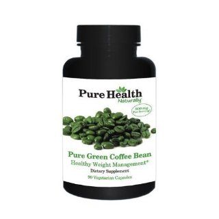 Pure Health Pure Green Coffee Bean, 400 mg per Capsule, 90 Vegetarian Capsules (Contains 50% Chlorogenic Acids) Health & Personal Care