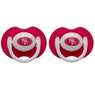 San Francisco 49ers 2 Pack Team Logo Pacifiers   Pink