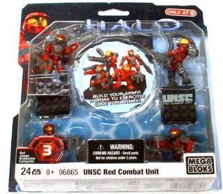 Halo Wars Mega Bloks Set #3 UNSC Red Combat Unit Contains 4 Mini Figures Toys & Games