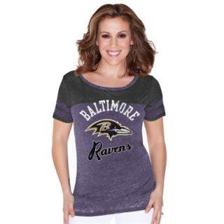 Touch by Alyssa Milano Baltimore Ravens Ladies Morgan Tri Blend T Shirt   Purple/Black