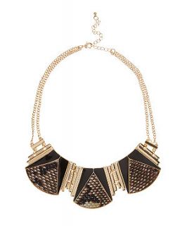 Gold and Black Aztec Necklace