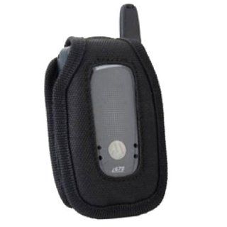 Nextel Motorola i670 Black Ballistic Nylon Contractors Case With To Different Clips Cell Phones & Accessories