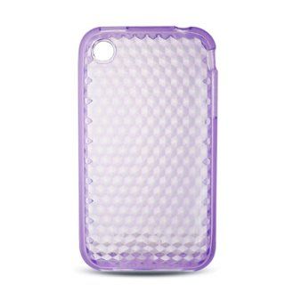 Soft Skin Case Fits Apple iPhone 3G 3GS Transparent Hexagonal Pattern Purple TPU Skin AT&T (does NOT fit Apple iPhone or iPhone 4/4S or iPhone 5/5S/5C) Cell Phones & Accessories