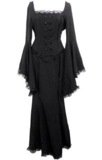 Black Long Corpse Bride Goth All In One Skirt/Jacket Effect Fishtail Dress   Size 18 Adult Sized Costumes Clothing