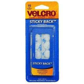 Velcro Sticky Back Hook and Loop 5/8" Round Coins, White, 15/Pack VEK90070  Mounting Tapes  Electronics
