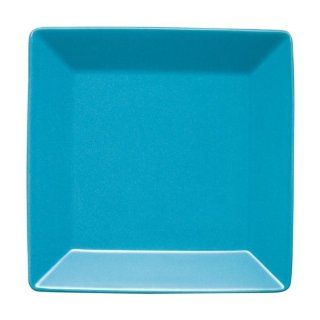 Waechtersbach Effect Glaze Turquoise Large Rimmed Square Plate, Set of 2 Dinner Plates Kitchen & Dining