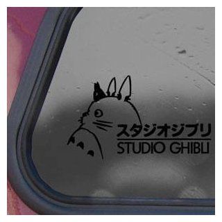 TOTORO Black Sticker Decal Ghibli Laputa Jdm Anime Die cut Black Sticker Decal   Decorative Wall Appliques  