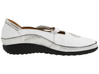 Naot Footwear Matai White Leather/Silver Suede