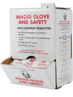 Magid M100D 100 Lens Cleaning Towelettes with Dispenser (Case of 1000) Eye Protection Equipment Accessories