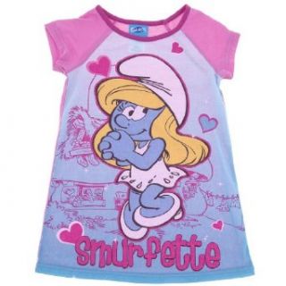 AME Sleepwear Girls 7 16 Smurfette Love Dorm, Multi, 4 Clothing