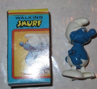 Vintage Smurfs Wind up Walking Smurf  Lunch Boxes  