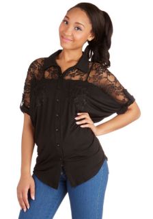 Adventures in Lace Top  Mod Retro Vintage Short Sleeve Shirts