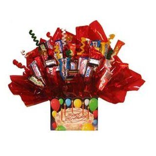 Chocolate Candy Bouquet in a Happy Birthday box 