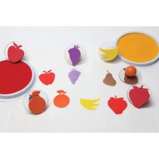 Set of 6 Fruit Giant Stampers W case/ Pear, Apple Etc. Toys & Games