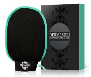 Dermasuri Deep Exfoliating Mitt   A Unique Body Scrub, Skin Exfoliating Treatment   Exfoliating Body Scrub   Soften Skin   Smooth Skin Before Tanning   Improve Circulation, Stimulate Collagen and Fight Aging   Reduce Ingrown Hairs, Bumps, and Clogged Pores