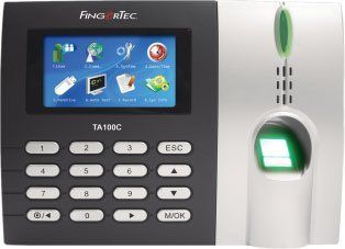 Fingertec Premier Color Multimedia Fingerprint Time Attendance System(ta100c) New Algorithm Improves Speed and Accuracy, Is a Durable Unit Made Especially for the Rugged Conditions Found in Warehouses.  Time Clocks  Electronics