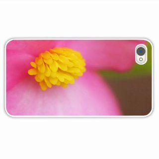 Diy Apple Iphone 4 4S Macro Petals Flower Pink Soft Close Up Family Gift White Cellphone Skin For Everyone Cell Phones & Accessories
