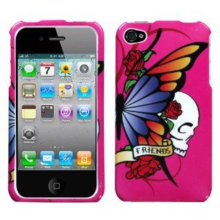 Apple iPhone 4 Cell Phone Snap on Cover Best Friend Hot Pink Cell Phones & Accessories