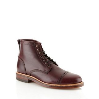 Hammond & Co. by Patrick Grant Designer plum leather brogue boots
