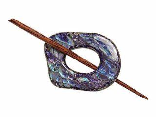 Buttons.etc Exotic Shawl Pins, 32501   Navy Shell
