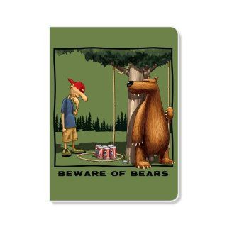 ECOeverywhere Beware of Bears Journal, 160 Pages, 7.625 x 5.625 Inches, Multicolored (jr11749)  Hardcover Executive Notebooks 