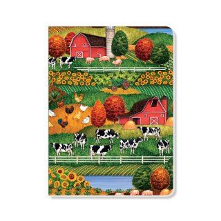 ECOeverywhere Farm Scene Journal, 160 Pages, 7.625 x 5.625 Inches, Multicolored (jr12396)  Hardcover Executive Notebooks 