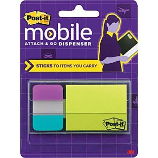 Post it Mobile Attach and Go Pop up Notes and Tab Dispenser