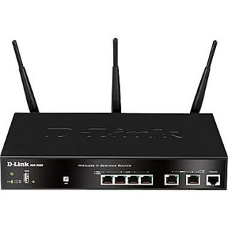 D Link DSR 500N 2 x RJ 45 10/100/1000 MBPS WAN Wireless N Unified Service Router