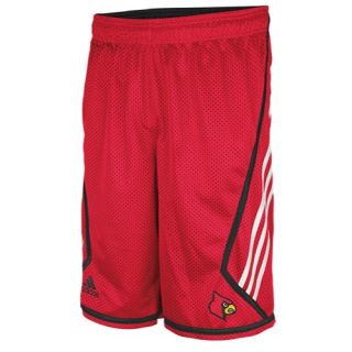 adidas College 3 Stripe Mesh Shorts   Mens   Basketball   Clothing   Louisville Cardinals   Cardinal/Black