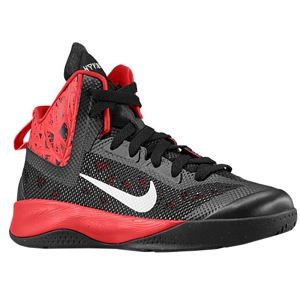Nike Hyperfuse 2013   Boys Grade School   Basketball   Shoes   Black/University Red/Metallic Silver