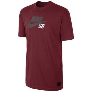 Nike SB Dri Fit Icon Logo T Shirt   Mens   Casual   Clothing   Team Red/Dark Base Grey