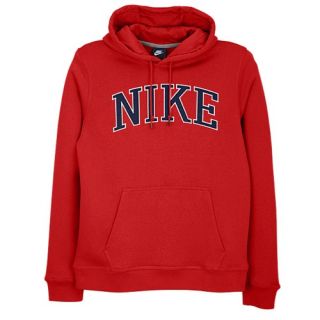 Nike Club Felt PO Hoodie   Mens   Casual   Clothing   University Red/Midnight Navy