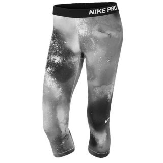 Nike Pro Capris   Womens   Training   Clothing   Medium Grey/Black/White
