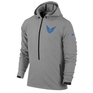 Nike CJ Sweatless Woven Jacket   Mens   Training   Clothing   Calvin Johnson   Dark Grey Heather/Battle Blue