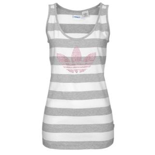 adidas Originals RS Logostr Tank   Womens   Casual   Clothing   Med Grey Heather/White