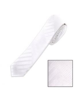 Umo Lorenzo Men's White Sparkle Stripped Microfiber Tie at  Mens Clothing store
