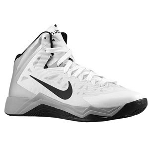 Nike Hyper Quickness   Mens   Basketball   Shoes   White/Metallic Silver/Black