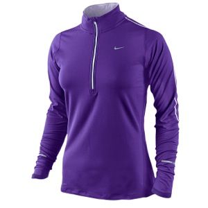 Nike Dri FIT Element 1/2 Zip Top   Womens   Running   Clothing   Trap Green/Heather/Reflective Silver