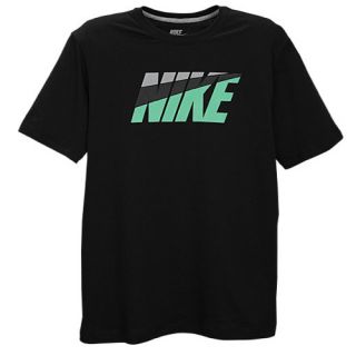 Nike Futura Vintage S/S T Shirt   Mens   Casual   Clothing   Black/Dk Grey Heather/Gamma Green