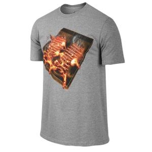 Jordan Retro 10 Steel Mold T Shirt   Mens   Basketball   Clothing   Dark Grey Heather/Challenge Red