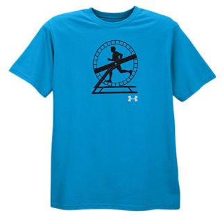 Under Armour HeatGear Graphic Running T Shirt   Mens   Running   Clothing   Capri/Black/White