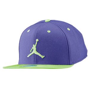 Jordan True Pattern Snapback Cap   Basketball   Accessories   Court Purple/Flash Lime