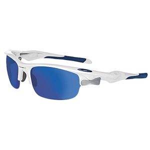Oakley Fast Jacket Sunglasses   Baseball   Accessories   Polished White/Vr28 Blue Iridium & Grey Lens