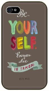 Be yourself, everyone else is taken   Oscar Wilde   iPhone 5 / 5s black plastic case / Life and dreamer's quotes Cell Phones & Accessories