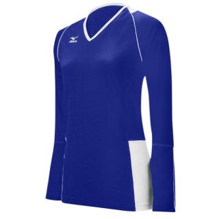 Mizuno Team Classic L/S Kailua Jersey   Womens   Volleyball   Clothing   Royal/White