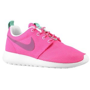 Nike Roshe Run   Womens   Running   Shoes   Atomic Mango/Pink Glow/White