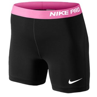 Nike Pro 5 Compression Shorts   Womens   Training   Clothing   Black/Pink Glow