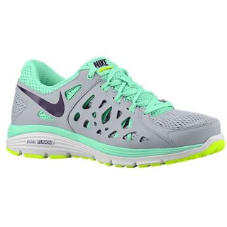 Nike Dual Fusion Run 2   Womens   Running   Shoes   Wolf Grey/Volt/Green Glow/Purple Dynasty