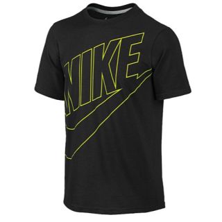 Nike Futura S/S T Shirt   Boys Grade School   Casual   Clothing   Black/Volt