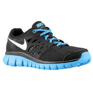 Nike Flex Run 2013   Boys Grade School   Running   Shoes   Black/Vivid Blue/Black/Metallic Silver